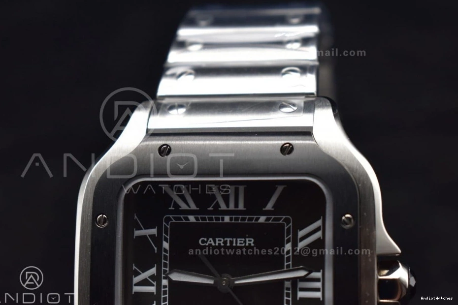 1:1 Santos Bezel 3KF Black Cartier 1049 40mm MIYOTA on Best SS Bracelet White SS Edition NewStyle Dial de 0408